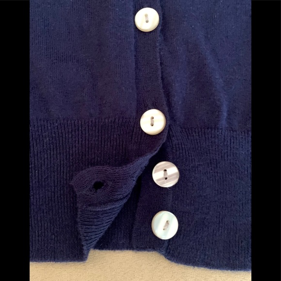 ROCKET 898 Navy & Sand Ruffled Sleeve Sweater - Picture 4 of 5